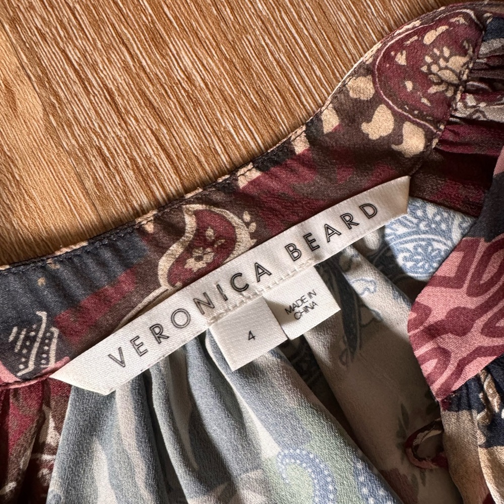 Veronica Beard Brown Multi Jayce Patchwork Paisle… - image 7